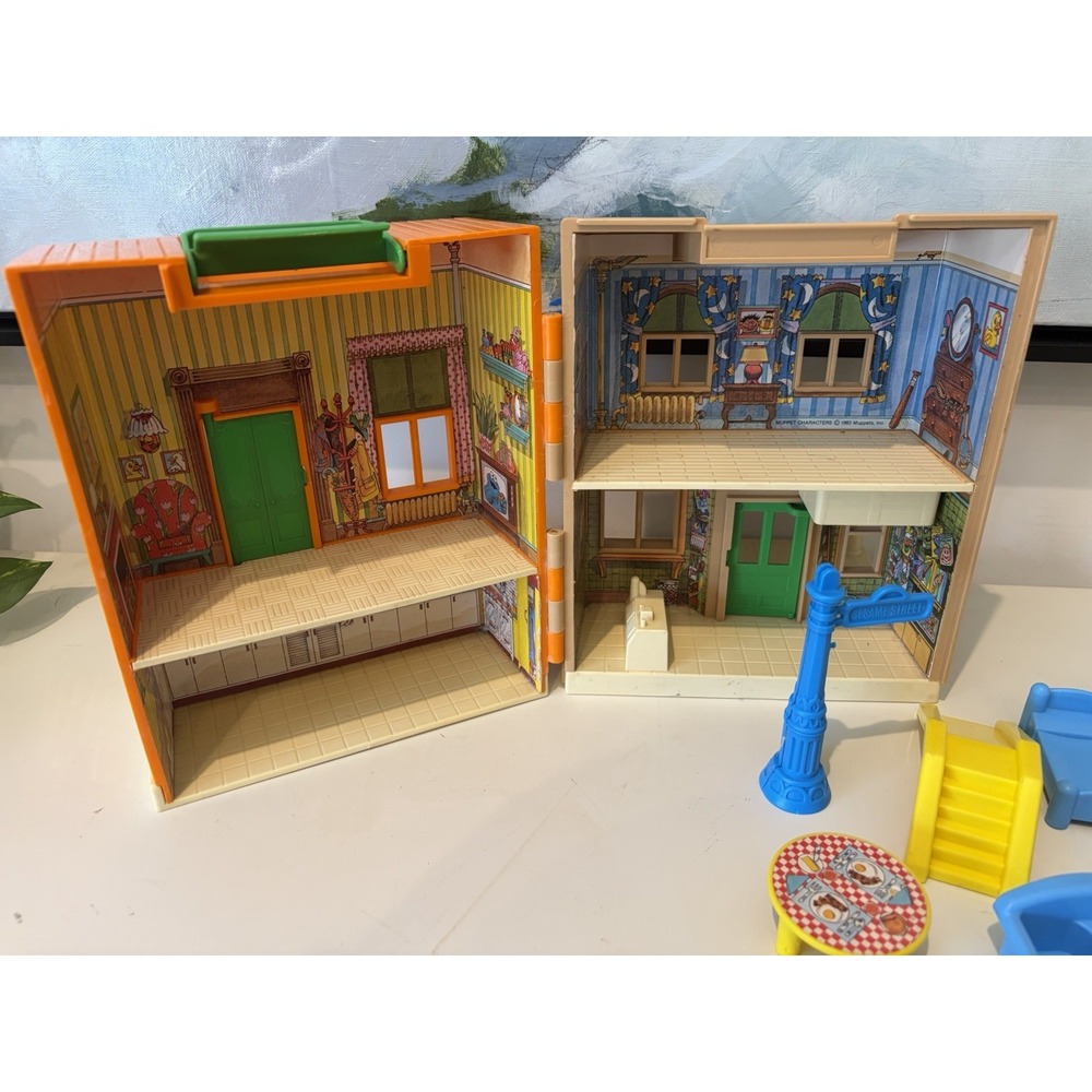 Vtg 1984 Playskool 123 Sesame Street Mr Hooper's Store Play House w/Original Pcs - Picture 2 of 7